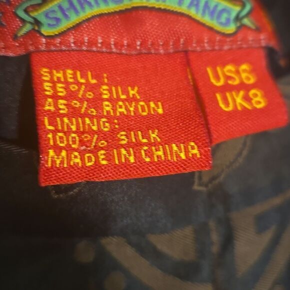 Shanghai Tang Black and Brown Relaxed Fit Pants - Picture 5 of 8